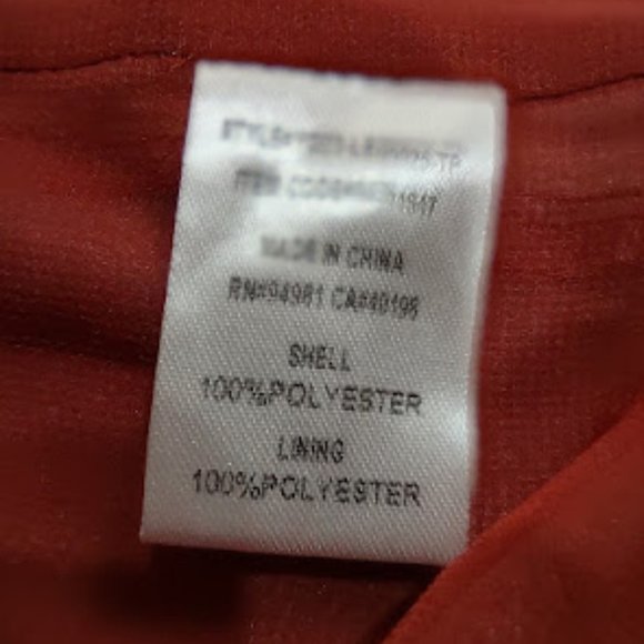 FOREVER 21 RUST WITH TAN AND YELLOW FLORAL PRINT LONG SLEEVE MIDLENGTH DRESS S - Picture 10 of 12